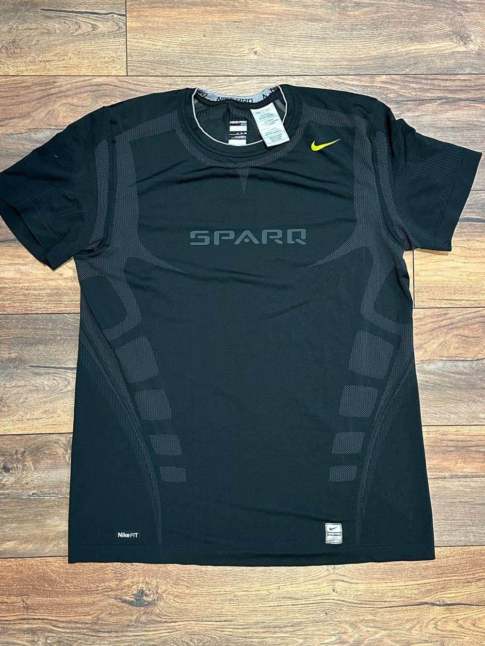 Nike Pro Fitted SPARQ Black Athletic Short-Sleeve T-Shirt Men’s XL